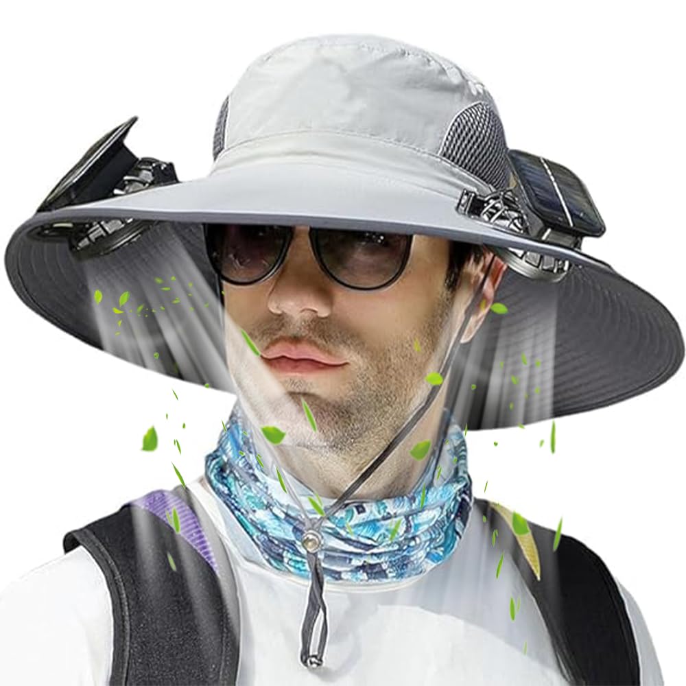 AUROXEN ☀️ UPF 50+ Dual Fan Solar Hat