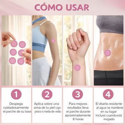 Parche cosmético con ingredientes naturales GLP-1