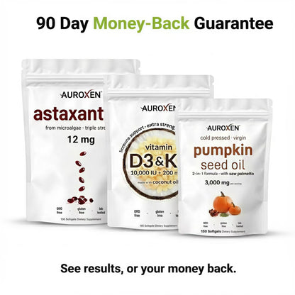 Vitamin D3 & K2 + Astaxanthin + Pumpkin Seed Oil Bundle