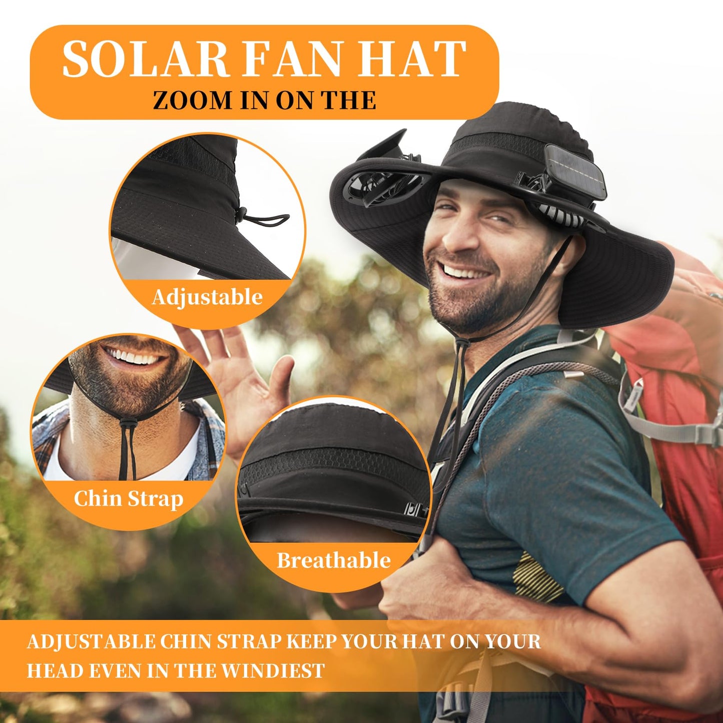 AUROXEN ☀️ UPF 50+ Dual Fan Solar Hat
