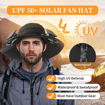 AUROXEN ☀️ UPF 50+ Dual Fan Solar Hat