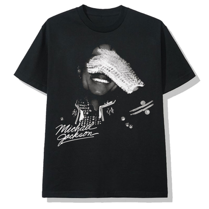 Oversized Black Michael Jackson T-Shirt – Portrait & Gold Signature